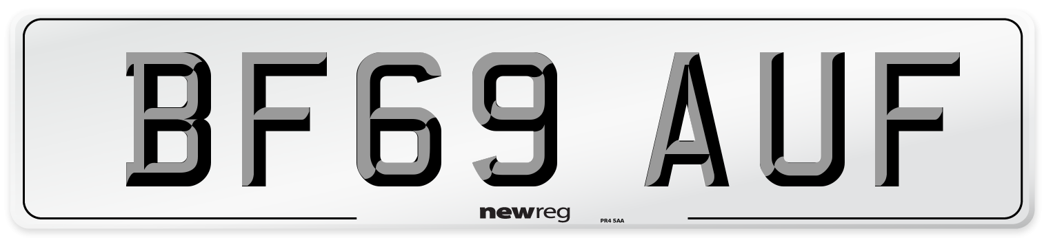 BF69 AUF Number Plate from New Reg